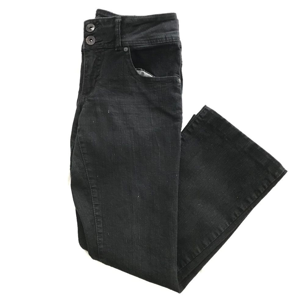 Y2K Scarlett Sirens Double Button Wide Leg Jeans Size 11 - 9/10 Fit Black